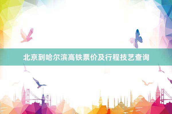 北京到哈尔滨高铁票价及行程技艺查询